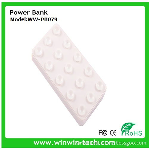 Colorful 5000 mAh Portable Power Bank with Sucker